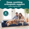 image:imageFurHaven Orthopedic Dog Bed for Large Dogs LShaped Chaise Mattress with Orthopedic Egg Crate amp Solid Orthopedic Foam Base for Joint Support Washable Cover Jumbo XL Faux Fur amp Suede Dark SageDeep Sapphire