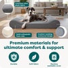 image:imageFurHaven Orthopedic Dog Bed for Large Dogs Luxe Lounger Contour Mattress with Solid Orthopedic Foam Slab for Joint Support Removable Washable Cover Jumbo XL Plush Suede ChocolateGray