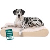 image:imageFurHaven Orthopedic Dog Bed for Large Dogs Luxe Lounger Contour Mattress with Solid Orthopedic Foam Slab for Joint Support Removable Washable Cover Jumbo XL Plush Suede ChocolateCream
