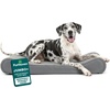 image:imageFurHaven Orthopedic Dog Bed for Large Dogs Luxe Lounger Contour Mattress with Solid Orthopedic Foam Slab for Joint Support Removable Washable Cover Jumbo XL Plush Suede ChocolateGray