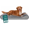 image:imageFurHaven Orthopedic Dog Bed for Large Dogs Luxe Lounger Contour Mattress with Solid Orthopedic Foam Slab for Joint Support Removable Washable Cover Jumbo XL Plush Suede ChocolateGray