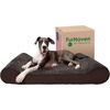 image:imageFurHaven Orthopedic Dog Bed for Large Dogs Luxe Lounger Contour Mattress with Solid Orthopedic Foam Slab for Joint Support Removable Washable Cover Jumbo XL Plush Suede ChocolateChocolate