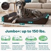 image:imageFurHaven Orthopedic Dog Bed for Large Dogs Luxe Lounger Contour Mattress with Solid Orthopedic Foam Slab for Joint Support Removable Washable Cover Jumbo XL Plush Suede ChocolateChocolate