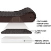 image:imageFurHaven Orthopedic Dog Bed for Large Dogs Luxe Lounger Contour Mattress with Solid Orthopedic Foam Slab for Joint Support Removable Washable Cover Jumbo XL Plush Suede ChocolateChocolate