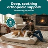 image:imageFurHaven Orthopedic Dog Bed for Large Dogs Luxe Lounger Contour Mattress with Solid Orthopedic Foam Slab for Joint Support Removable Washable Cover Jumbo XL Plush Suede ChocolateCream