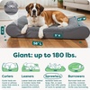 image:imageFurHaven Orthopedic Dog Bed for Large Dogs Luxe Lounger Contour Mattress with Solid Orthopedic Foam Slab for Joint Support Removable Washable Cover Jumbo XL Plush Suede ChocolateGray