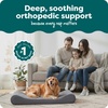 image:imageFurHaven Orthopedic Dog Bed for Large Dogs Luxe Lounger Contour Mattress with Solid Orthopedic Foam Slab for Joint Support Removable Washable Cover Jumbo XL Plush Suede ChocolateGray