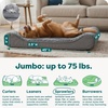 image:imageFurHaven Orthopedic Dog Bed for Large Dogs Luxe Lounger Contour Mattress with Solid Orthopedic Foam Slab for Joint Support Removable Washable Cover Jumbo XL Plush Suede ChocolateGray