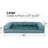 image:imageFurHaven Orthopedic Dog Bed for Large Dogs SofaStyle with Cool GelTop Foam with a Solid Orthopedic Foam Base for Joint Support Removable Washable Cover Jumbo XL Plush amp Suede GrayDeep Pool