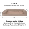 image:imageFurHaven Orthopedic Dog Bed for Large Dogs SofaStyle with Cool GelTop Foam with a Solid Orthopedic Foam Base for Joint Support Removable Washable Cover Jumbo XL Plush amp Suede GrayAlmondine