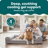 image:imageFurHaven Orthopedic Dog Bed for Large Dogs SofaStyle with Cool GelTop Foam with a Solid Orthopedic Foam Base for Joint Support Removable Washable Cover Jumbo XL Plush amp Suede GrayGray