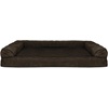 image:imageFurHaven Orthopedic Dog Bed for Large Dogs SofaStyle with Cool GelTop Foam with a Solid Orthopedic Foam Base for Joint Support Removable Washable Cover Jumbo XL Plush amp Suede GrayEspresso