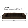 image:imageFurHaven Orthopedic Dog Bed for Large Dogs SofaStyle with Cool GelTop Foam with a Solid Orthopedic Foam Base for Joint Support Removable Washable Cover Jumbo XL Plush amp Suede GrayEspresso