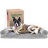 image:imageFurHaven Orthopedic Dog Bed for Large Dogs SofaStyle with Cool GelTop Foam with a Solid Orthopedic Foam Base for Joint Support Removable Washable Cover Jumbo XL Plush amp Suede GraySmoke Gray