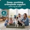 image:imageFurHaven Orthopedic Dog Bed for Large Dogs SofaStyle with Cool GelTop Foam with a Solid Orthopedic Foam Base for Joint Support Removable Washable Cover Jumbo XL Plush amp Suede GrayDark Sage