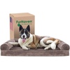 image:imageFurHaven Orthopedic Dog Bed for Large Dogs SofaStyle with Cool GelTop Foam with a Solid Orthopedic Foam Base for Joint Support Removable Washable Cover Jumbo XL Plush amp Suede GrayDriftwood Brown