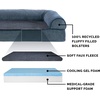 image:imageFurHaven Orthopedic Dog Bed for Large Dogs SofaStyle with Cool GelTop Foam with a Solid Orthopedic Foam Base for Joint Support Removable Washable Cover Jumbo XL Plush amp Suede GrayOrion Blue