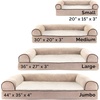 image:imageFurHaven Orthopedic Dog Bed for Large Dogs SofaStyle with Cool GelTop Foam with a Solid Orthopedic Foam Base for Joint Support Removable Washable Cover Jumbo XL Plush amp Suede GrayCream