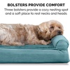 image:imageFurHaven Orthopedic Dog Bed for Large Dogs SofaStyle with Cool GelTop Foam with a Solid Orthopedic Foam Base for Joint Support Removable Washable Cover Jumbo XL Plush amp Suede GrayDeep Pool