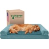 image:imageFurHaven Orthopedic Dog Bed for Large Dogs SofaStyle with Cool GelTop Foam with a Solid Orthopedic Foam Base for Joint Support Removable Washable Cover Jumbo XL Plush amp Suede GrayDeep Pool