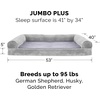 image:imageFurHaven Orthopedic Dog Bed for Large Dogs SofaStyle with Cool GelTop Foam with a Solid Orthopedic Foam Base for Joint Support Removable Washable Cover Jumbo XL Plush amp Suede GraySmoke Gray
