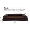 image:imageFurHaven Orthopedic Dog Bed for Large Dogs SofaStyle with Cool GelTop Foam with a Solid Orthopedic Foam Base for Joint Support Removable Washable Cover Jumbo XL Plush amp Suede GrayCoffee