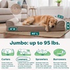 image:imageFurHaven Orthopedic Dog Bed for Large Dogs SofaStyle with Cool GelTop Foam with a Solid Orthopedic Foam Base for Joint Support Removable Washable Cover Jumbo XL Plush amp Suede GrayAlmondine