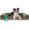 image:imageFurHaven Orthopedic Dog Bed for Large Dogs SofaStyle with Cool GelTop Foam with a Solid Orthopedic Foam Base for Joint Support Removable Washable Cover Jumbo XL Plush amp Suede GrayDark Sage