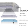 image:imageFurHaven Orthopedic Dog Bed for Large Dogs SofaStyle with Cool GelTop Foam with a Solid Orthopedic Foam Base for Joint Support Removable Washable Cover Jumbo XL Plush amp Suede GraySmoke Gray