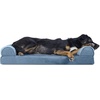 image:imageFurHaven Orthopedic Dog Bed for Large Dogs SofaStyle with Cool GelTop Foam with a Solid Orthopedic Foam Base for Joint Support Removable Washable Cover Jumbo XL Plush amp Suede GrayHarbor Blue