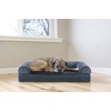 image:imageFurHaven Orthopedic Dog Bed for Large Dogs SofaStyle with Cool GelTop Foam with a Solid Orthopedic Foam Base for Joint Support Removable Washable Cover Jumbo XL Plush amp Suede GrayOrion Blue