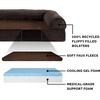 image:imageFurHaven Orthopedic Dog Bed for Large Dogs SofaStyle with Cool GelTop Foam with a Solid Orthopedic Foam Base for Joint Support Removable Washable Cover Jumbo XL Plush amp Suede GrayCoffee