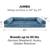 image:imageFurHaven Orthopedic Dog Bed for Large Dogs SofaStyle with Cool GelTop Foam with a Solid Orthopedic Foam Base for Joint Support Removable Washable Cover Jumbo XL Plush amp Suede GrayHarbor Blue