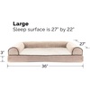 image:imageFurHaven Orthopedic Dog Bed for Large Dogs SofaStyle with Cool GelTop Foam with a Solid Orthopedic Foam Base for Joint Support Removable Washable Cover Jumbo XL Plush amp Suede GrayCream
