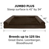 image:imageFurHaven Orthopedic Dog Bed for Large Dogs SofaStyle with Cool GelTop Foam with a Solid Orthopedic Foam Base for Joint Support Removable Washable Cover Jumbo XL Plush amp Suede GrayEspresso