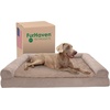 image:imageFurHaven Orthopedic Dog Bed for Large Dogs SofaStyle with Cool GelTop Foam with a Solid Orthopedic Foam Base for Joint Support Removable Washable Cover Jumbo XL Plush amp Suede GrayAlmondine