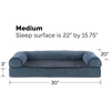 image:imageFurHaven Orthopedic Dog Bed for Large Dogs SofaStyle with Cool GelTop Foam with a Solid Orthopedic Foam Base for Joint Support Removable Washable Cover Jumbo XL Plush amp Suede GrayOrion Blue