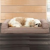 image:imageFurHaven Orthopedic Dog Bed for Large Dogs SofaStyle with Cool GelTop Foam with a Solid Orthopedic Foam Base for Joint Support Removable Washable Cover Jumbo XL Plush amp Suede GrayAlmondine