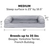 image:imageFurHaven Orthopedic Dog Bed for Large Dogs SofaStyle with Cool GelTop Foam with a Solid Orthopedic Foam Base for Joint Support Removable Washable Cover Jumbo XL Plush amp Suede GrayGray