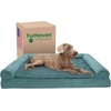 image:imageFurHaven Orthopedic Dog Bed for Large Dogs SofaStyle with Cool GelTop Foam with a Solid Orthopedic Foam Base for Joint Support Removable Washable Cover Jumbo XL Plush amp Suede GrayDeep Pool