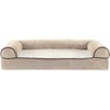 image:imageFurHaven Orthopedic Dog Bed for Large Dogs SofaStyle with Cool GelTop Foam with a Solid Orthopedic Foam Base for Joint Support Removable Washable Cover Jumbo XL Plush amp Suede GrayCream