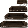 image:imageFurHaven Orthopedic Dog Bed for Large Dogs SofaStyle with Cool GelTop Foam with a Solid Orthopedic Foam Base for Joint Support Removable Washable Cover Jumbo XL Plush amp Suede GrayEspresso
