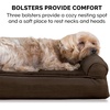 image:imageFurHaven Orthopedic Dog Bed for Large Dogs SofaStyle with Cool GelTop Foam with a Solid Orthopedic Foam Base for Joint Support Removable Washable Cover Jumbo XL Plush amp Suede GrayEspresso