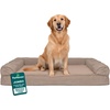 image:imageFurHaven Orthopedic Dog Bed for Large Dogs SofaStyle with Cool GelTop Foam with a Solid Orthopedic Foam Base for Joint Support Removable Washable Cover Jumbo XL Plush amp Suede GrayAlmondine