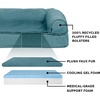 image:imageFurHaven Orthopedic Dog Bed for Large Dogs SofaStyle with Cool GelTop Foam with a Solid Orthopedic Foam Base for Joint Support Removable Washable Cover Jumbo XL Plush amp Suede GrayDeep Pool
