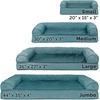 image:imageFurHaven Orthopedic Dog Bed for Large Dogs SofaStyle with Cool GelTop Foam with a Solid Orthopedic Foam Base for Joint Support Removable Washable Cover Jumbo XL Plush amp Suede GrayDeep Pool