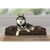 image:imageFurHaven Orthopedic Dog Bed for Large Dogs SofaStyle with Cool GelTop Foam with a Solid Orthopedic Foam Base for Joint Support Removable Washable Cover Jumbo XL Plush amp Suede GrayEspresso