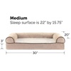 image:imageFurHaven Orthopedic Dog Bed for Large Dogs SofaStyle with Cool GelTop Foam with a Solid Orthopedic Foam Base for Joint Support Removable Washable Cover Jumbo XL Plush amp Suede GrayCream