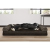 image:imageFurHaven Orthopedic Dog Bed for Large Dogs SofaStyle with Cool GelTop Foam with a Solid Orthopedic Foam Base for Joint Support Removable Washable Cover Jumbo XL Plush amp Suede GrayEspresso