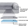 image:imageFurHaven Orthopedic Dog Bed for Large Dogs SofaStyle with Cool GelTop Foam with a Solid Orthopedic Foam Base for Joint Support Removable Washable Cover Jumbo XL Plush amp Suede GrayGray